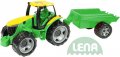 LENA Traktor plastov zelen set s pvsem 94cm v krabici