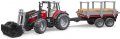 BRUDER 02046 (2046) Set traktor naklada Massey Ferguson 7480 +