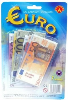Penze dtsk paprov EURO bankovky set 119ks do hry na kart