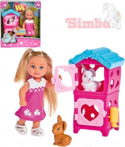 SIMBA Evi Love Panenka Evika krlkrna 12cm set s doplky v kr