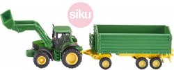 SIKU Farmer traktor John Deere 1:87 s elnm nakladaem a pvs