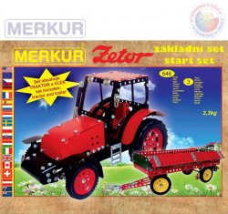 MERKUR Zetor zkladn set traktor + vlek 646 dlk *KOVOV STAVE