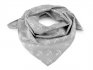 Bavlněný šátek Bílé kotvičky na šedé
