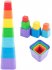 Kubus baby pyramida hranatá barevná věžička skládací 7 dílků pla