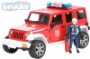 BRUDER 02528 Jeep Wrangler Rubicon hasiči funkční set s figurkou