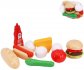 Fast Food makety potravin herní set rychlé občerstvení plast v s