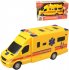 Auto sanitka žlutá na setrvačník 19cm ambulance na baterie Světl