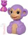 SIMBA Baby veselé zvířátko opička/hrošík zmáčkni a jeď 2 druhy p