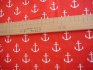Bavlnn nmonick ltka metr - Bl kotviky na erven