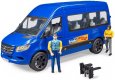 BRUDER 02670 Auto Mercedes-Benz Sprinter set mikrobus se 2 figur