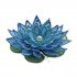 Vyšívaná ozdoba květ leknín modrý