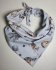 Čtyřcípý bavlněný šátek - Koťátka na šedé