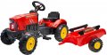 FALK Set baby traktor Super Charger šlapací Červený vozítko s va
