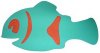 MATUŠKA-DENA Deska plavací rybka Nemo 40x22cm zelená 2 barvy