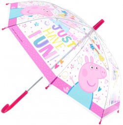 Deštník dětský průhledný 60x64cm manuální prasátko Peppa Pig