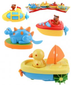 Lodika se zvtkem baby natahovac do vody 12-14cm plave ve vo