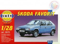 SMR Model auto koda Favorit klik 1:28 (stavebnice auta)