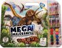 JIRI MODELS Mega omalovánkový set Dinosauři s voskovkami a barvi