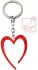BINO Přívěsek zdobený s drahokamy srdce červené 10cm na klíče ko
