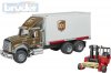 BRUDER 02828 Auto Mack Granite UPS peprava penz set s vozkem