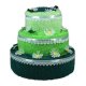 Svatební dort z ručníku a osušky zelený KOPRETINA