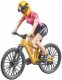 BRUDER 63111 Set figurka cyklistka s jízdním kolem s stojanem pl