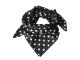 Bavlněný šátek černý - středně bílý puntík 11 mm