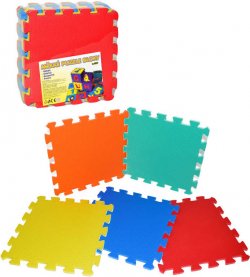 Mkk bloky barevn C 10ks pnov koberec baby puzzle podloka n