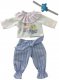 MAC TOYS Šaty pro panenku 40-43cm set s plínou a dudlíkem Modrob