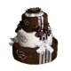 Svatební dort z ručníku a osušky čokoládový
