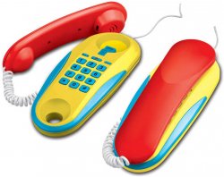 Telefon dětský pokojový tlačítkový sada 2 kusy Zvuk na baterie p [20462]