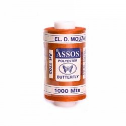 Polyesterov nit Assos 1000m - terakota pomeran