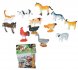 Zvířata domácí farma 4-6cm plastové figurky zvířátka set 12ks v