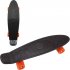 Skateboard dětský pennyboard černý 60cm kovové osy oranžová kola