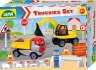 LENA Baby Truckies Stavba set 2 autíčka s figurkami a dopravním