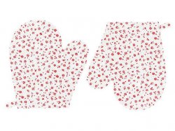 Dtsk chapky erven kvtka na bl - sada 2ks