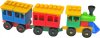 PL Bobo System baby vláček barevný set mašinka se dvěma vagónky