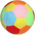 PLYŠ Baby soft barevný míč Happy World 18cm s chrastítkem pro mi