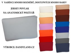 Jersey povlak na anatomick polt 25x45cm (45x25cm)