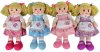 Panenka baby textiln hadrov 40cm s copnky atiky s krajkou m