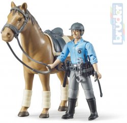 BRUDER 62507 Figurka policista hern set s konm a doplky