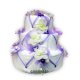 Svatební dort třípatrový bílý fialové zdobení