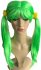 KARNEVAL paruka dětská Lollipopz Amy zelená umělé vlasy