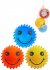 Mky jeat vesel 8cm balnek barevn smajlk s bodlinkami set