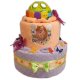 Textilní dort dětský fialovomeruňkový