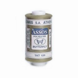 Polyesterov nit Assos 1000m - khaki tmav zelen