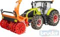 BRUDER 03017 Traktor Claas Axion 950 set se sněžnou frézou a řet