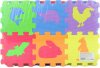 Měkké bloky Zvířátka 36ks pěnový koberec baby vkládací puzzle po