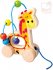 BINO DŘEVO Baby žirafa tahací motorický labyrint provlékačka pro