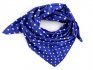 Motorkářský bavlněný šátek královsky modrý, puntík 7mm